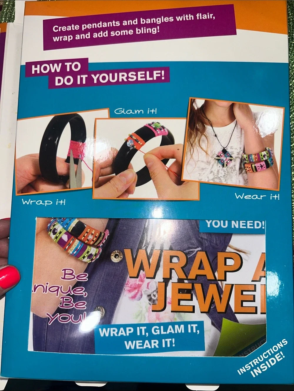 Wrap A Jewel DIY Kids Accessories Kit - make a bangle bracelet Multicolor NWT